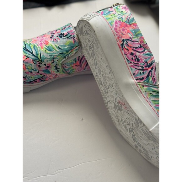 Lilly Pulitzer‎ Multicolor Slip On Canvas Sneakers Sz 9M - Picture 5 of 5